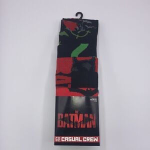 Mens The Batman Gotham Super Hero Socks 6-Pack Shoe Size 8-12